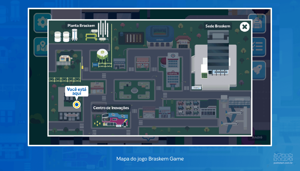 Imagem do mapa do jogo Braskem Game